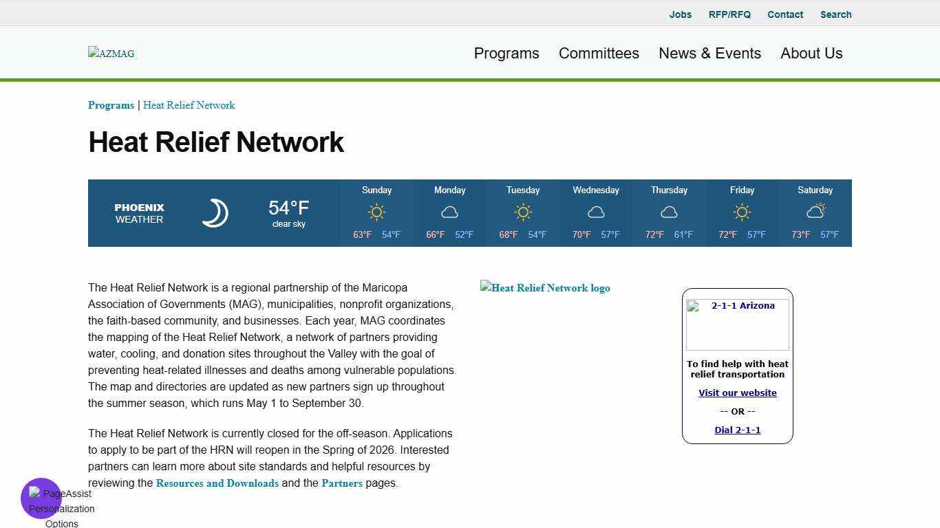 Heat Relief Network - Maricopa Association of Governments